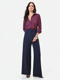 Pantalone palazzo blu navy