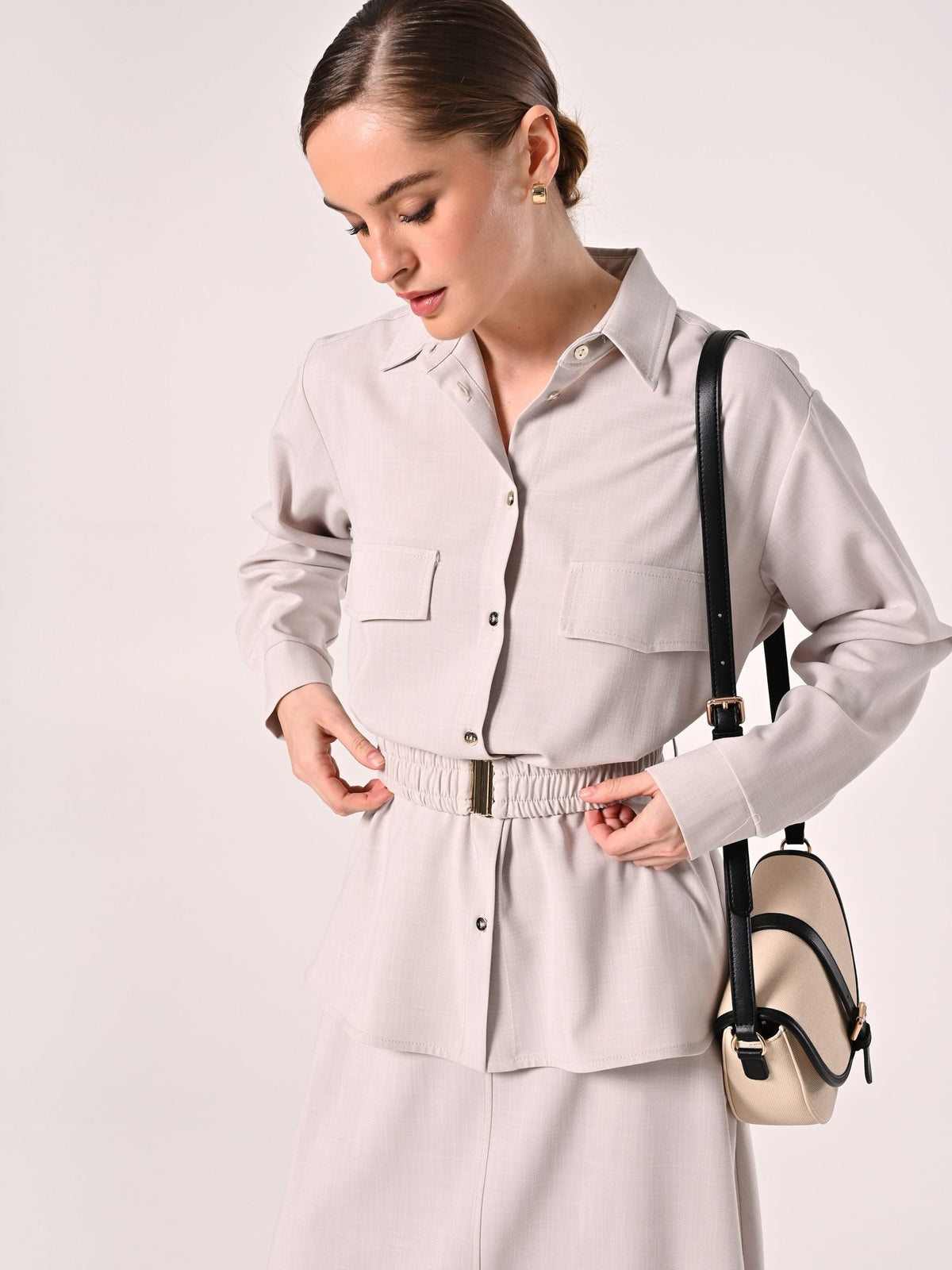 Giacca Utility color Grigio Perla