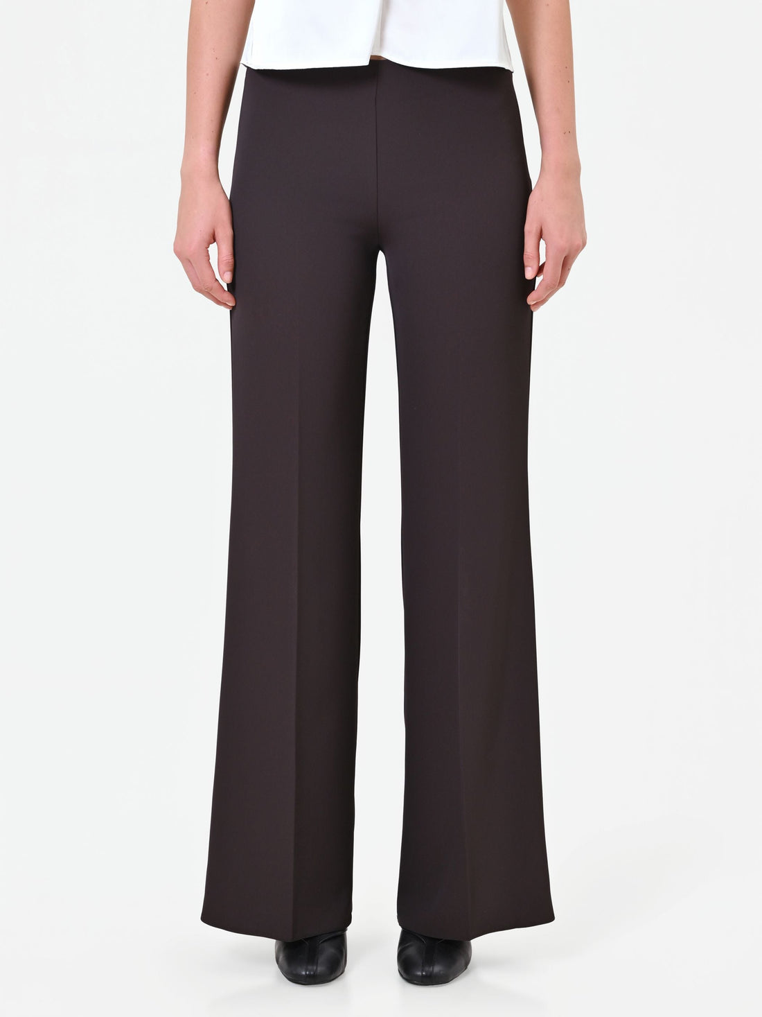 Pantalone a gamba larga moro marrone in cadi