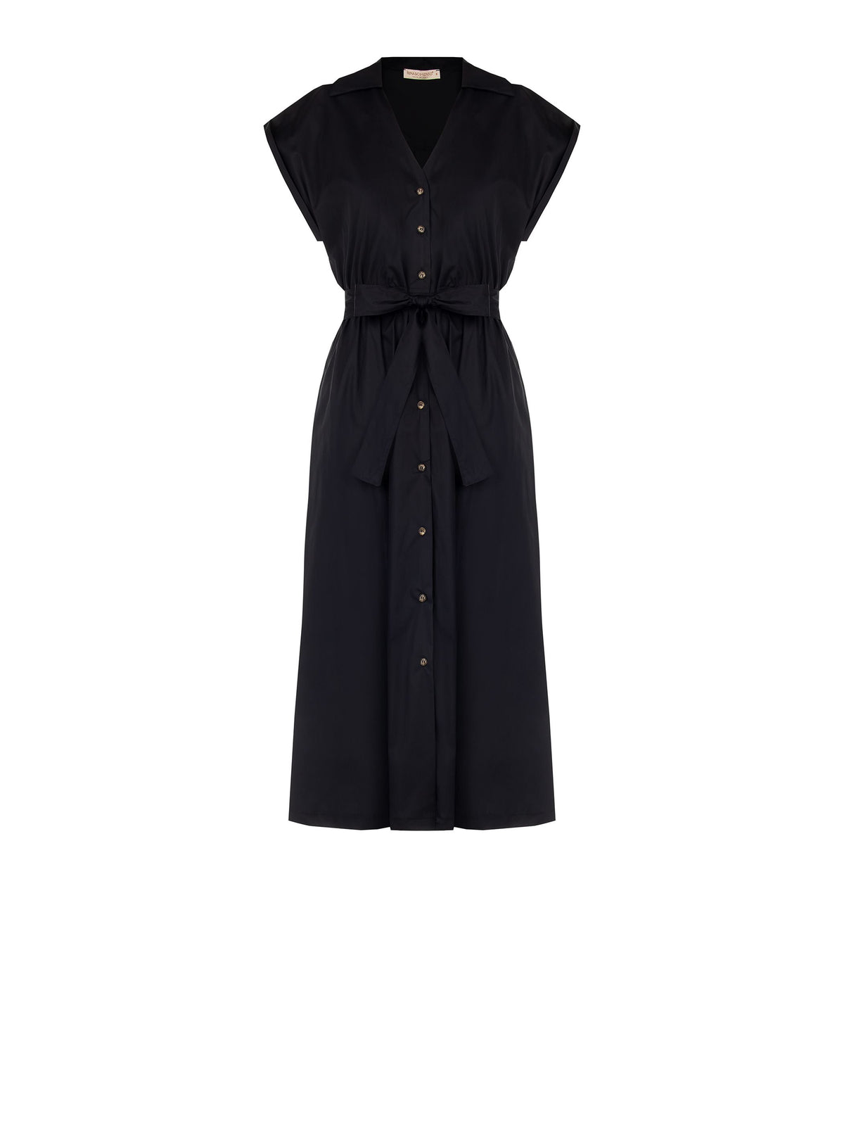 Chemisier in Cotone Nero
