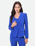 Giacca blazer blu cina monopetto