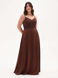Abito Lungo Curvy con Corpino Drappeggiato