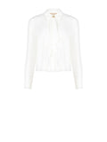 Camicia panna bianco con plastron asimmetrico