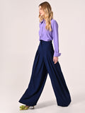 Pantaloni Palazzo Blu Navy