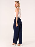 Pantalone Ampio in Viscosa color Blu