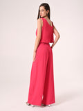 Pantaloni Fuxia con Cintura Fibbia Gold