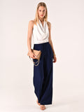 Pantalone Ampio in Viscosa color Blu