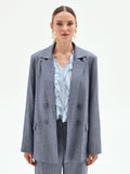 Giacca doppiopetto in chambray