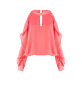 Blusa con Rouches Rosa Camelia