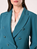 Giacca Curvy Doppiopetto Verde Reale