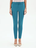 Pantalone slim blu ottanio