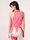 Top Fuxia in Raso