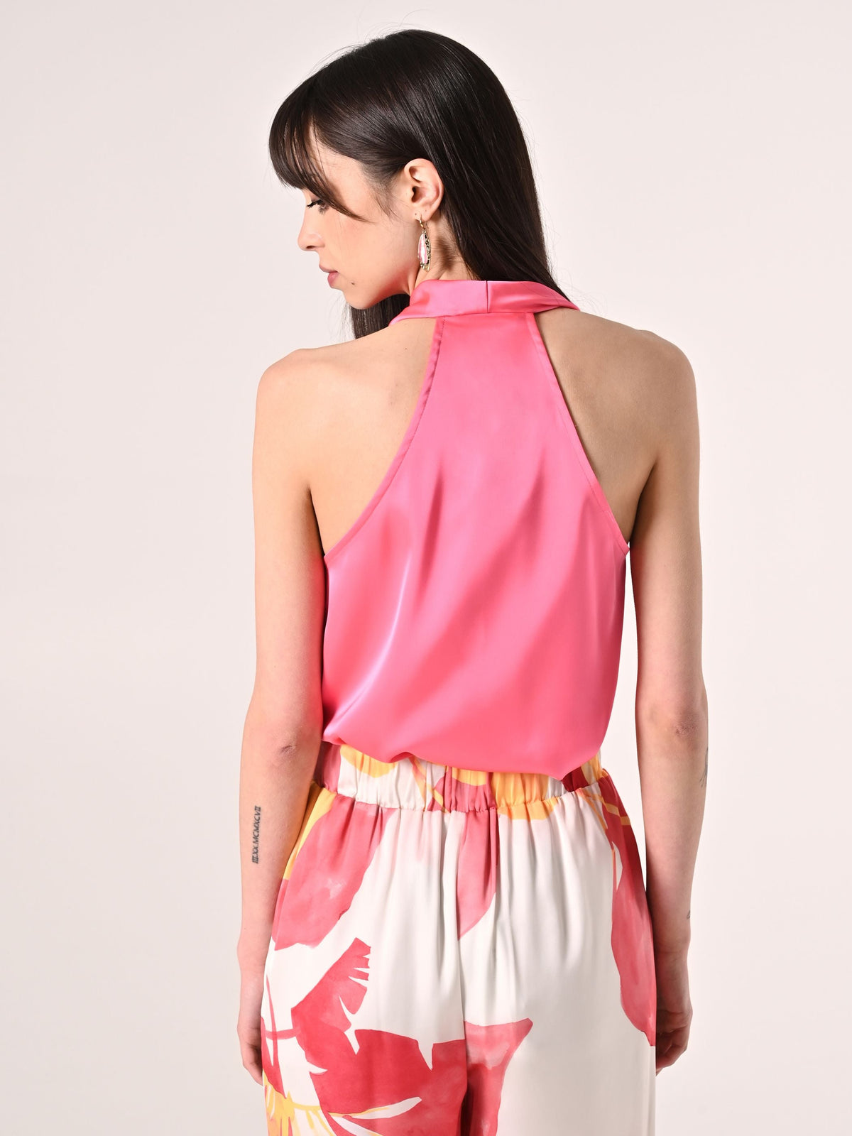 Top Fuxia in Raso