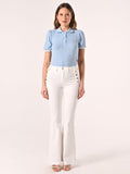 Polo in Maglia Lurex Azzurra