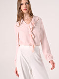 Blusa Rouche Rosa Chiaro