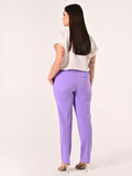 Pantaloni Curvy Lilla in Tessuto Tecnico