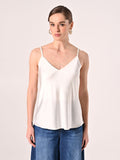 Top Spalline Sottili Bianco