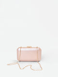 Pochette rosa con finitura scintillante