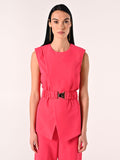 Blusa in Cadi Fuxia con Cintura