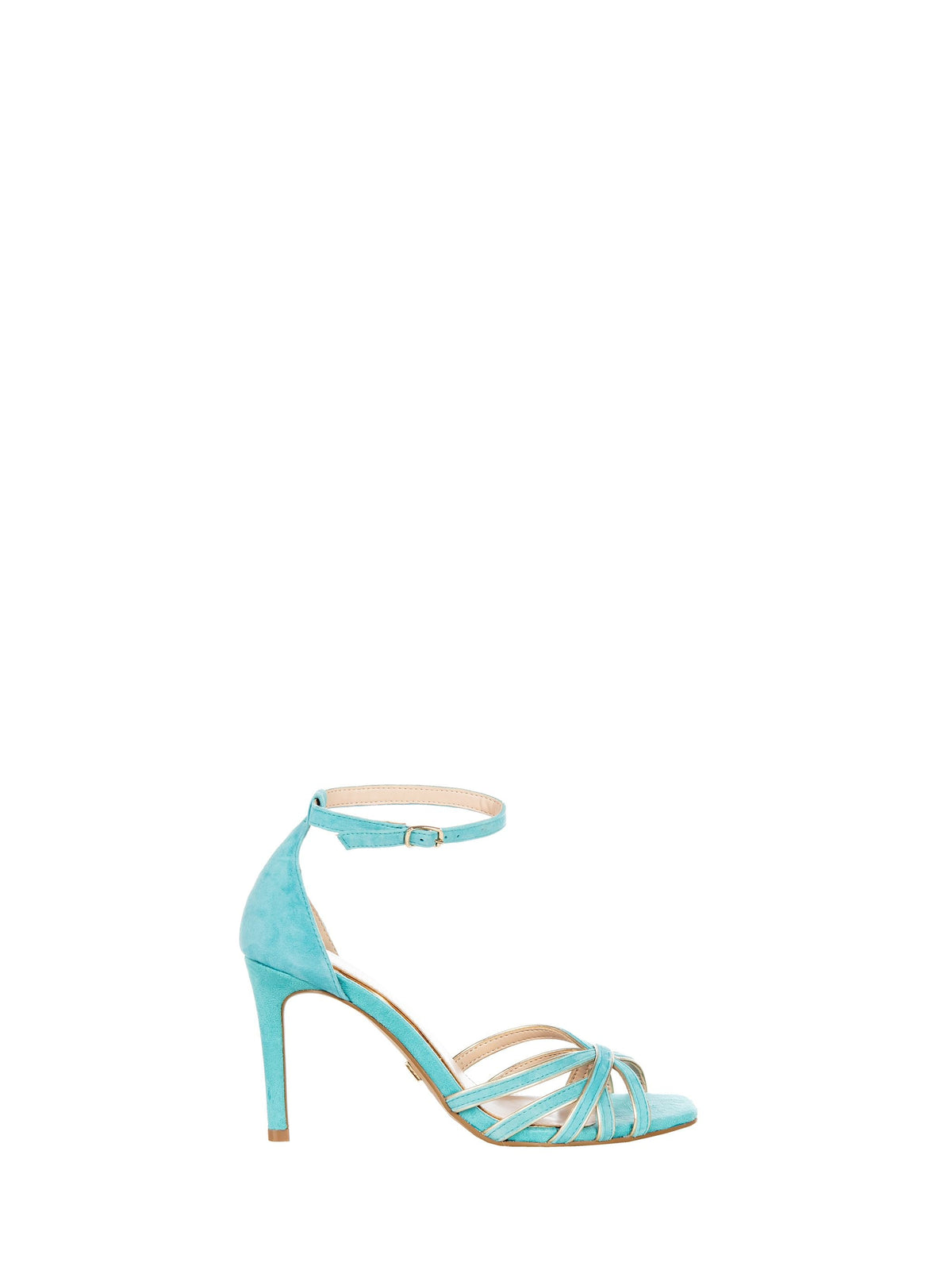 Sandali effetto Suede Turchese