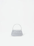 Borsa argento strutturata con strass