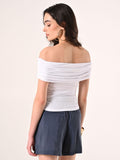 Top off-the-Shoulders Bianco