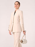 Giacca Beige in Tessuto Tecnico
