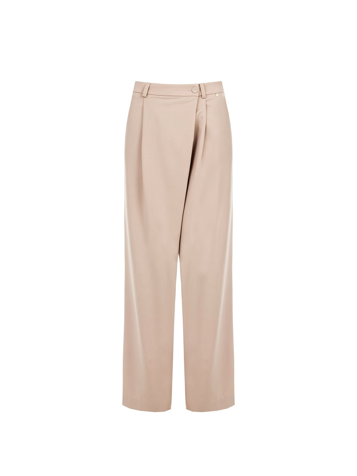 Pantalone carrot fit tortora beige a portafoglio