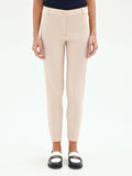 Pantalone skinny beige chiaro in tessuto tecnico