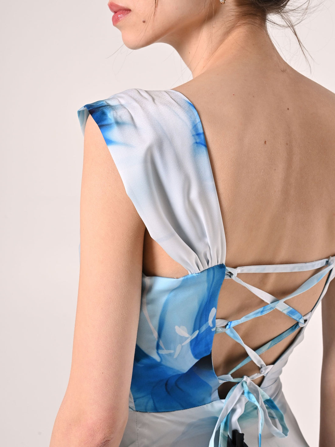 Abito stampa Floreale con Laccetti Bustier