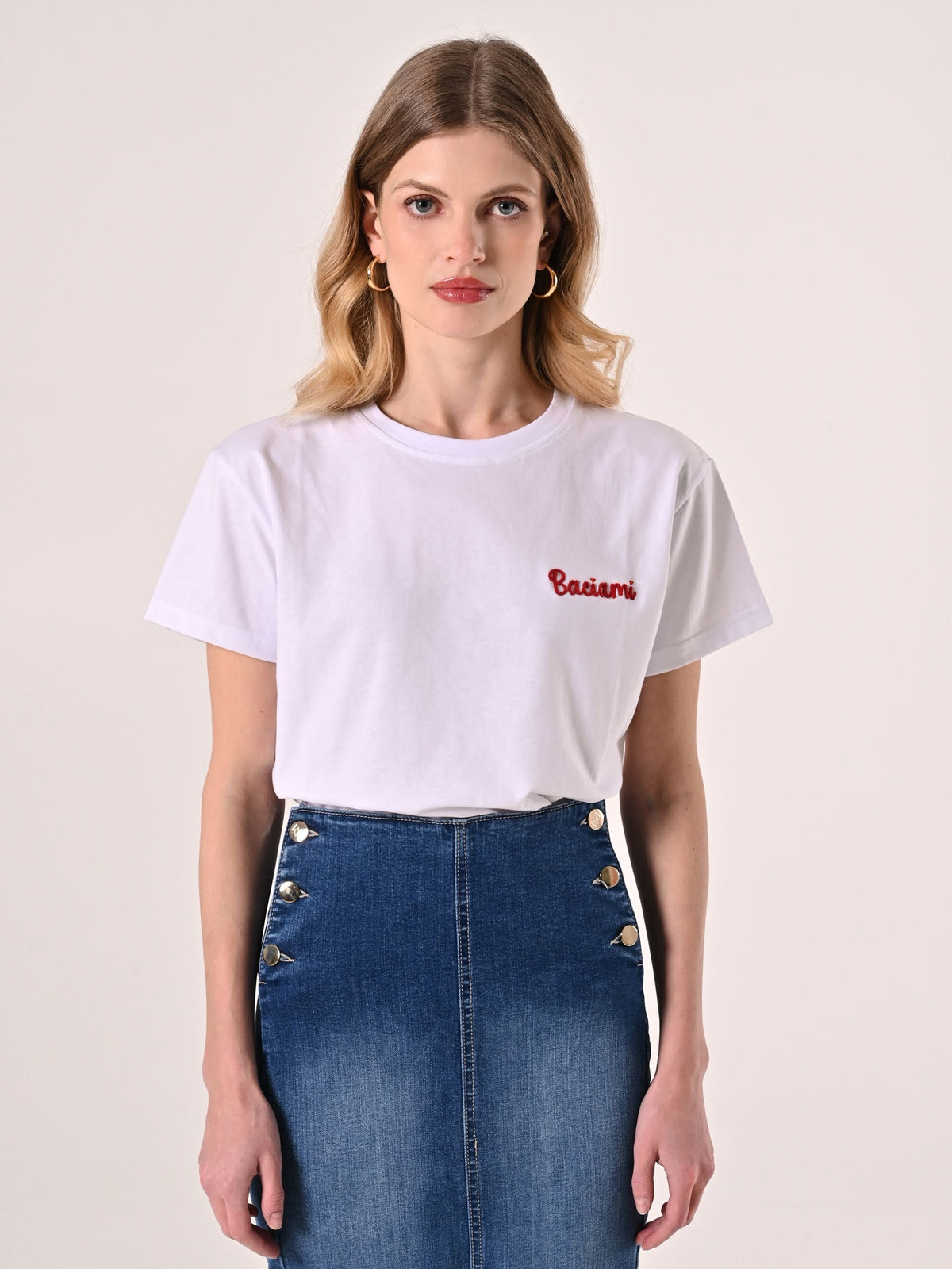 T-Shirt Baciami Bianca
