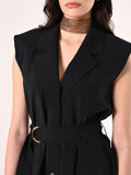 Gilet Nero in Misto Viscosa