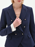 Giacca blazer doppiopetto blu