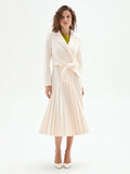 Cappotto bianco plissé