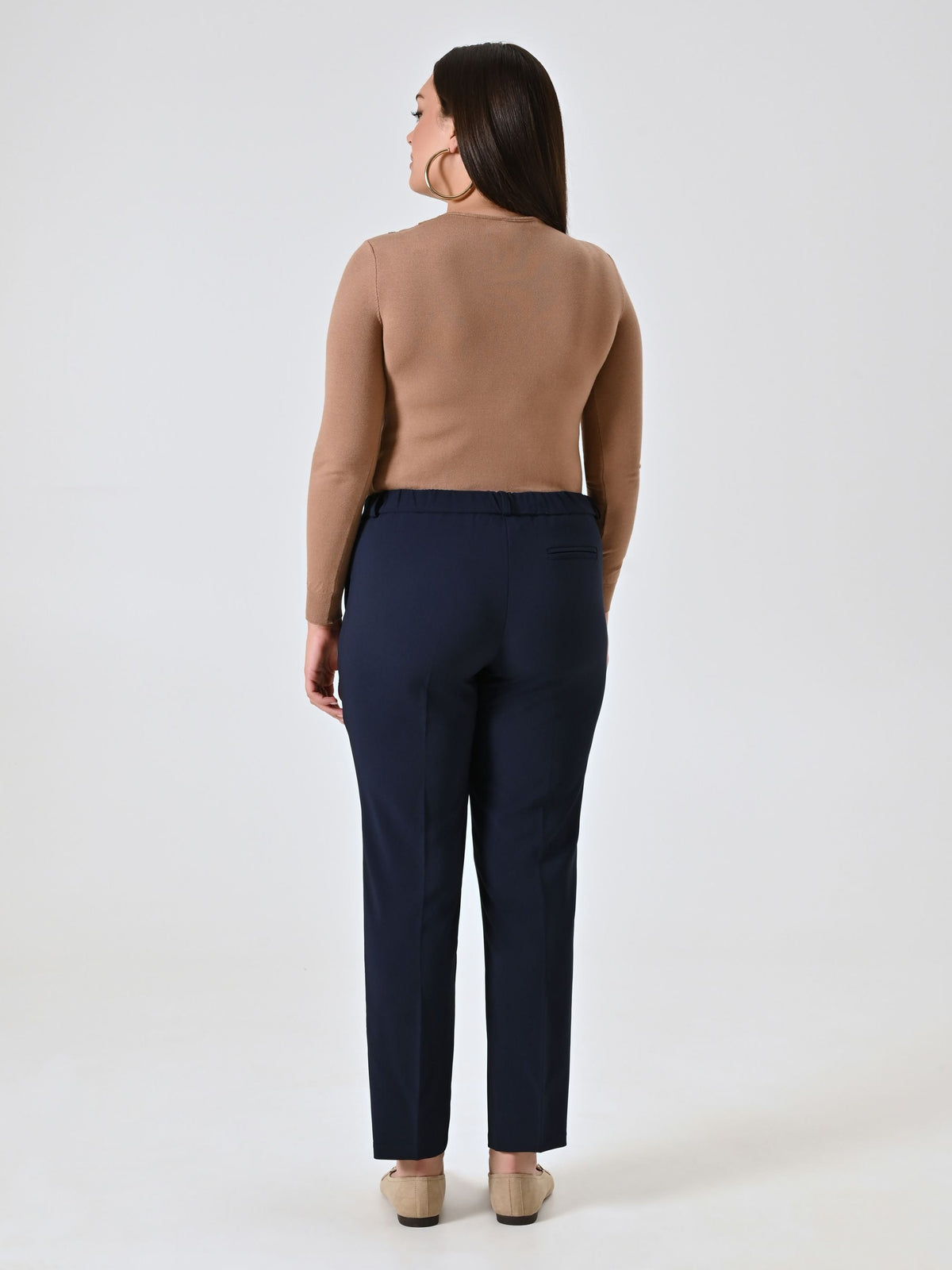 Pantaloni Curvy Straight Blu