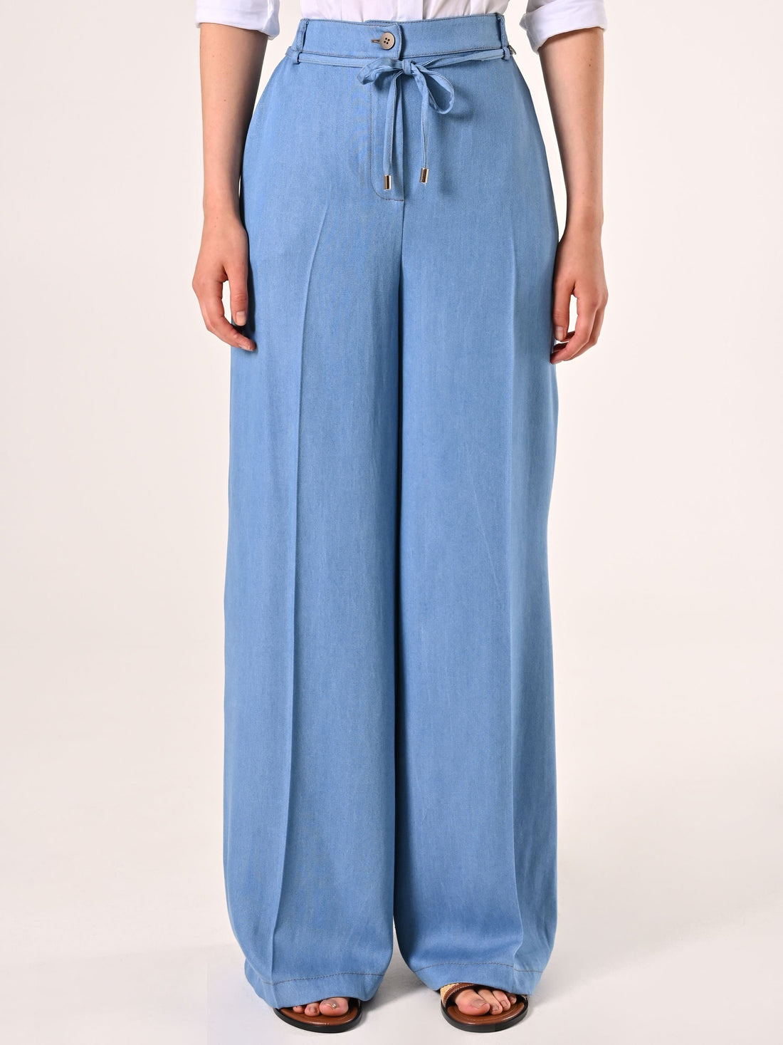 Pantaloni in Chambray Ampi
