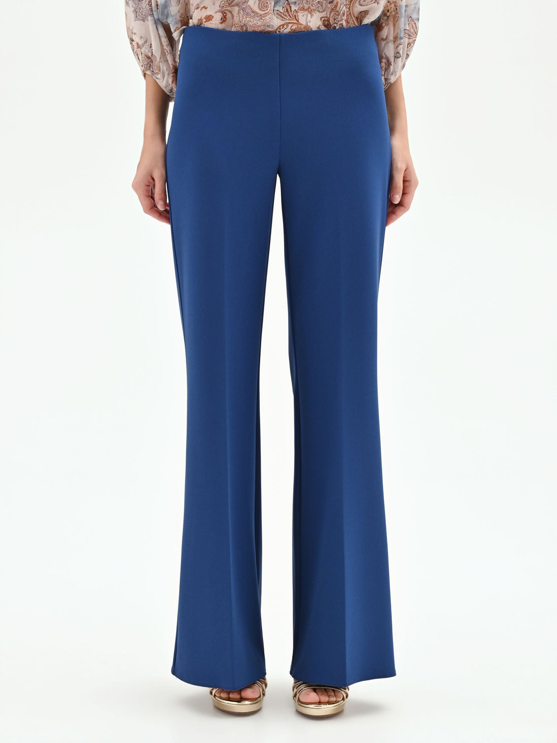 Pantalone palazzo blu brillante