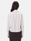 Camicia a righe bianco panna