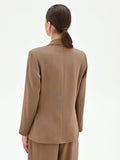 Blazer doppiopetto in cadi fango marrone