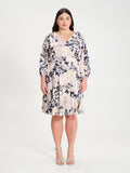 Abito a Ruota Curvy con Stampa Floreale