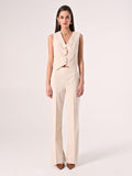 Gilet in Tessuto Tecnico Beige Chiaro
