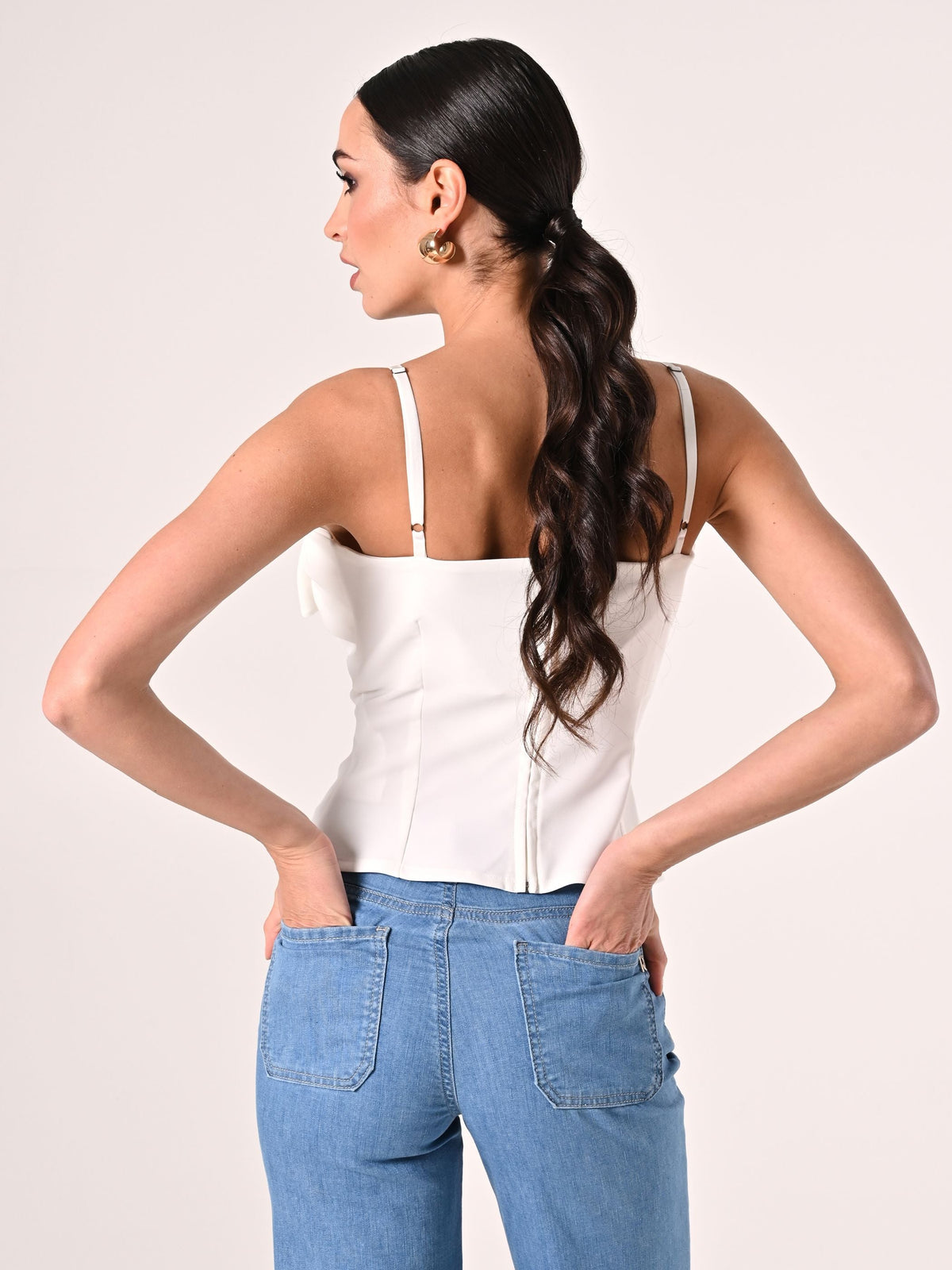 Top Bianco con Maxi Fiocco