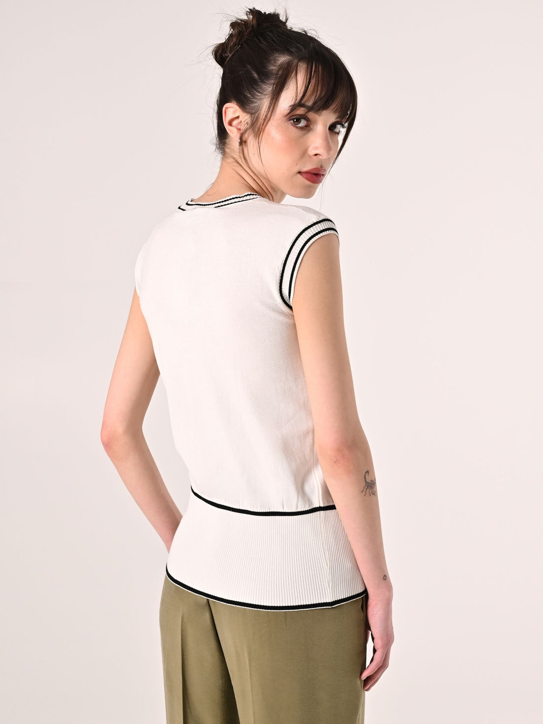 Top in Maglia Black & White