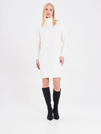 Abito in Maglia Bianco