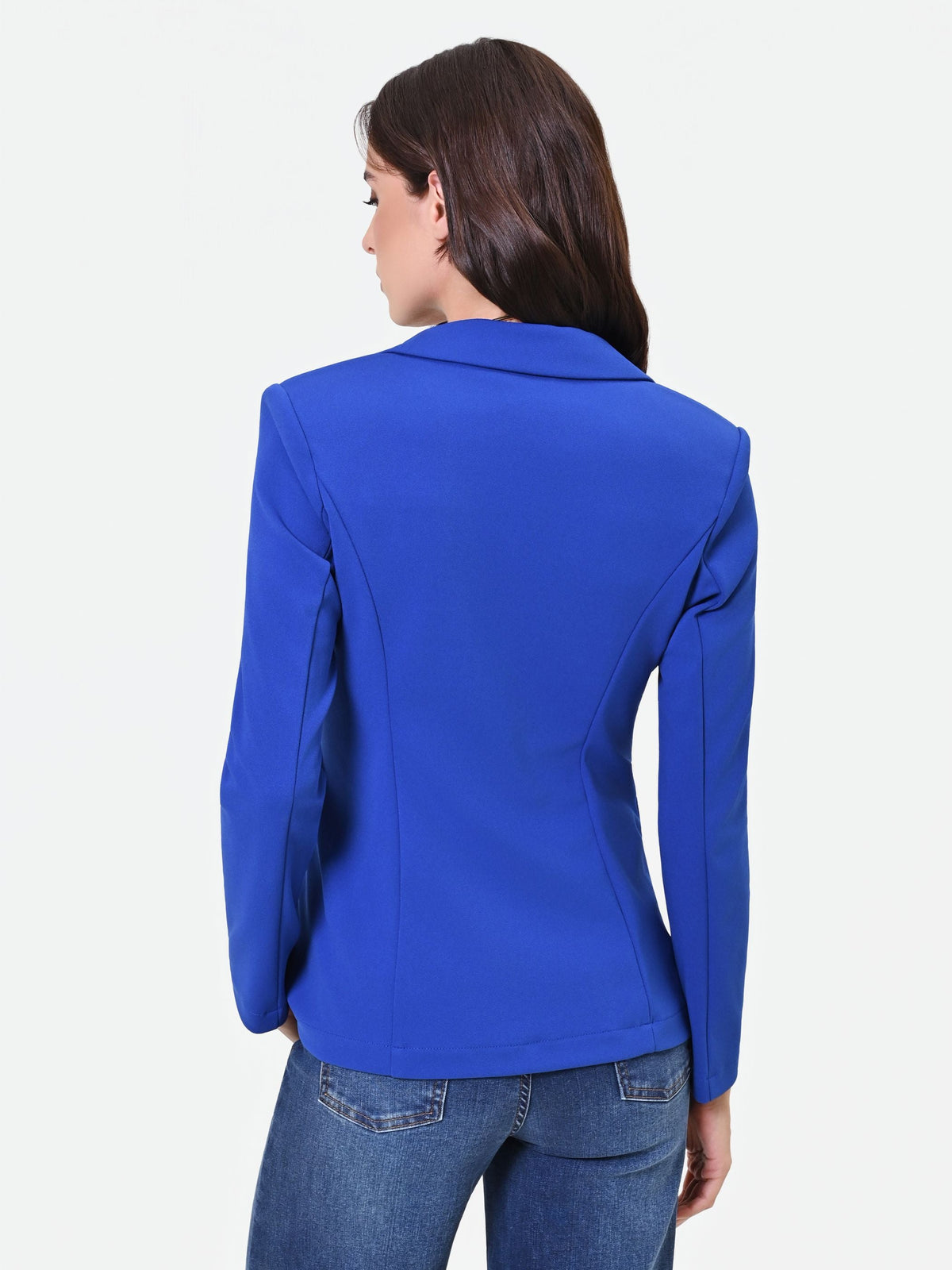 Giacca doppiopetto blu cina