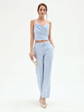 Pantalone a gamba dritta cielo azzurro