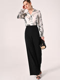 Pantaloni Ampi in Cadi Nero