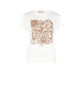 T-shirt panna con stampa grafica