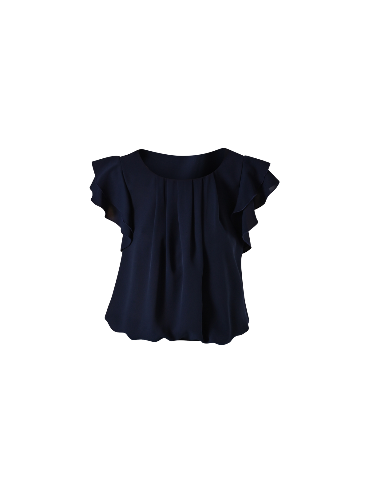Blusa con Maniche ad Aletta Blu Navy