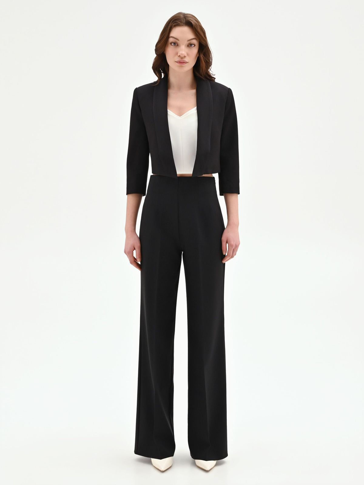 Giacca corta nera stile bolero